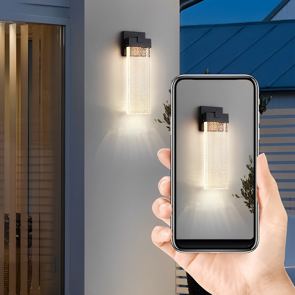 Crystal Bubble LED Outdoor Wall Light – Waterproof Modern Exterior Sconce