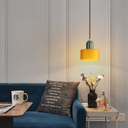 Glass Cylinder Pendant Light – Modern Colourful Hanging Fixture