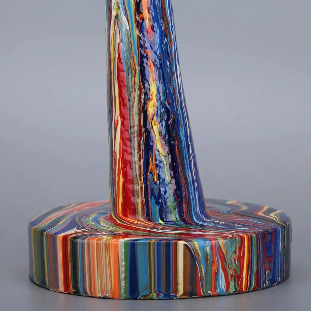 Prismara Abstract Face Sculpture – Modern Colorful Decorative Art Statue Living Room Bedroom Decor