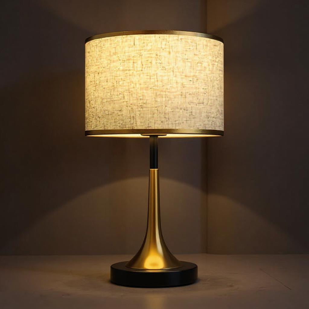 Modern Gold Trumpet Table Lamp – Elegant Bedside Accent Light