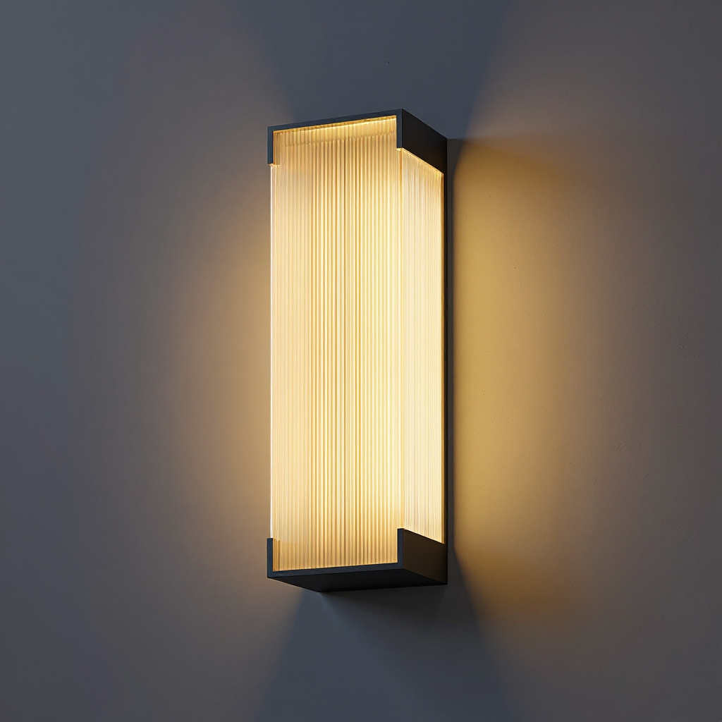 Ribline Vertical Wall Lamp – LED Outdoor Architectural Ribbed Wall Lighting Fixture