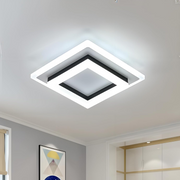 Geometric LED Ceiling Light – Modern Square Flush Mount Fixture