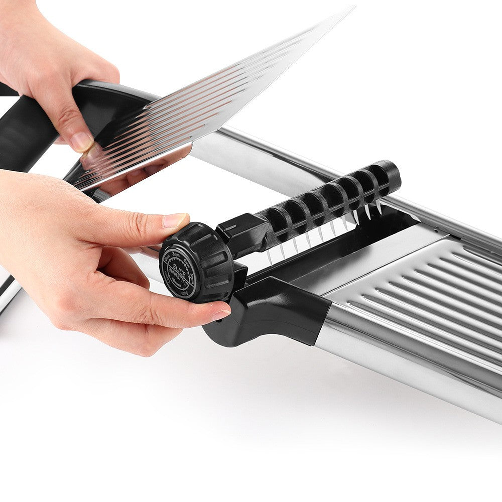 Velco Mandoline Slicer – Adjustable Stainless Steel Vegetable Cutter Safety Hand Guard Kitchen Tool