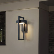 Geometric Outdoor Wall Light – Modern Aluminium LED Sconce