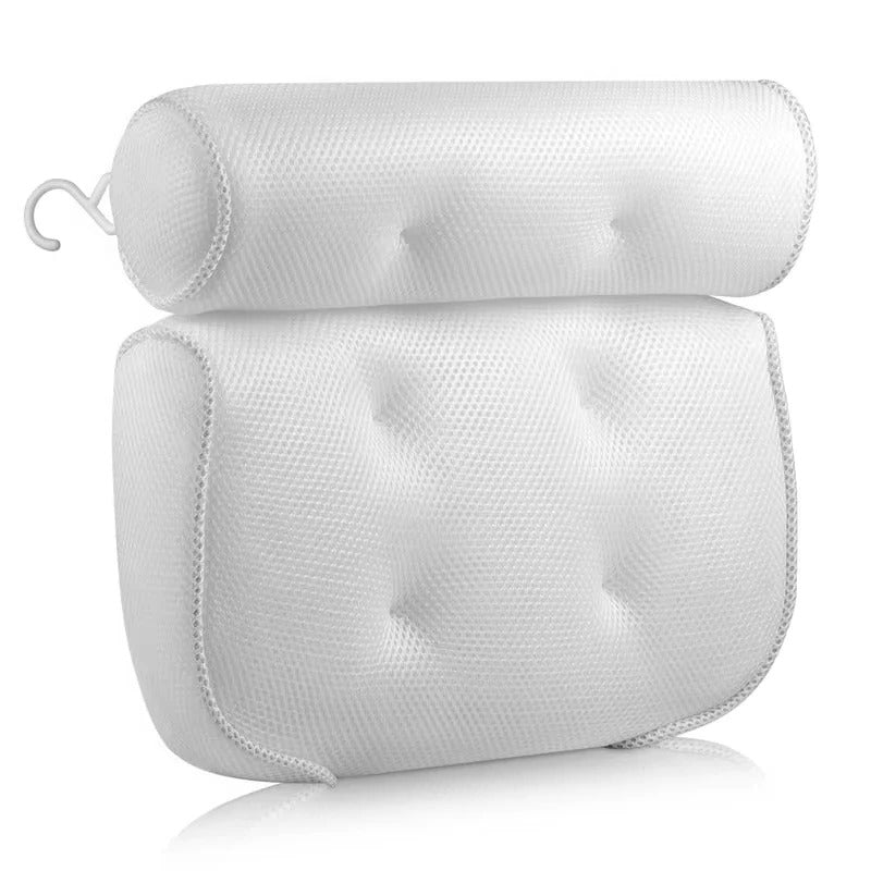 Cloudrest Bath Pillow – Ergonomic Spa Bathtub Cushion Neck Head Shoulder Support Quick Dry Air Mesh Suction