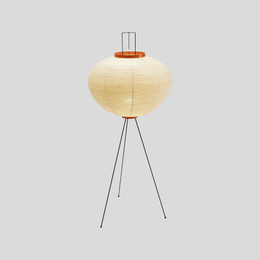 Quore Paper Floor Lamp - Minimalist Bamboo Frame Encasing Delicate Paper Shade Warm Ambient Light