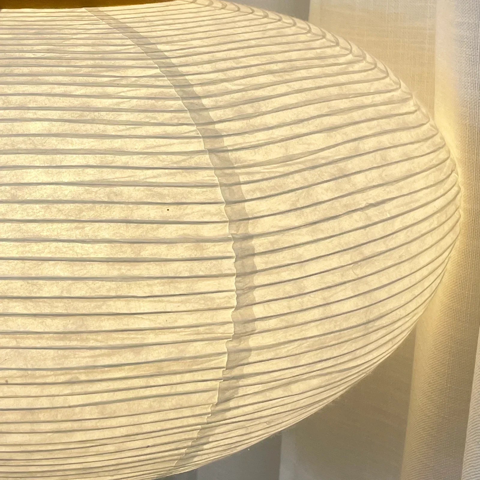 Quore Paper Floor Lamp - Minimalist Bamboo Frame Encasing Delicate Paper Shade Warm Ambient Light