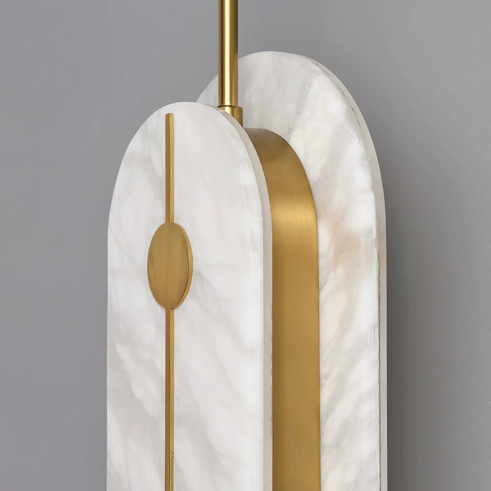 Veil Alabaster Wall Sconce – LED Oval Architectural Corridor Lighting Fixture Hallways