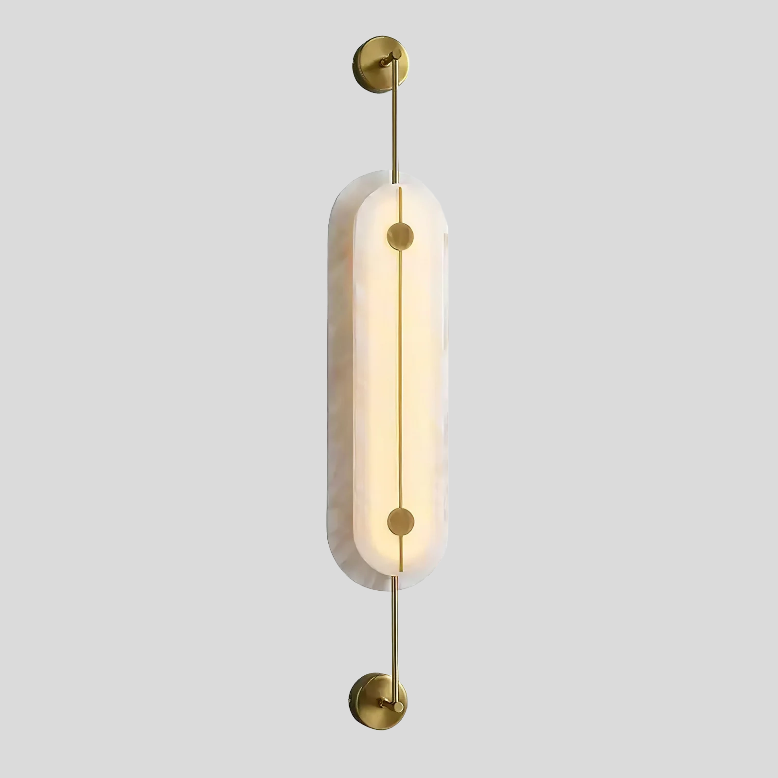 Veil Alabaster Wall Sconce – LED Oval Architectural Corridor Lighting Fixture Hallways