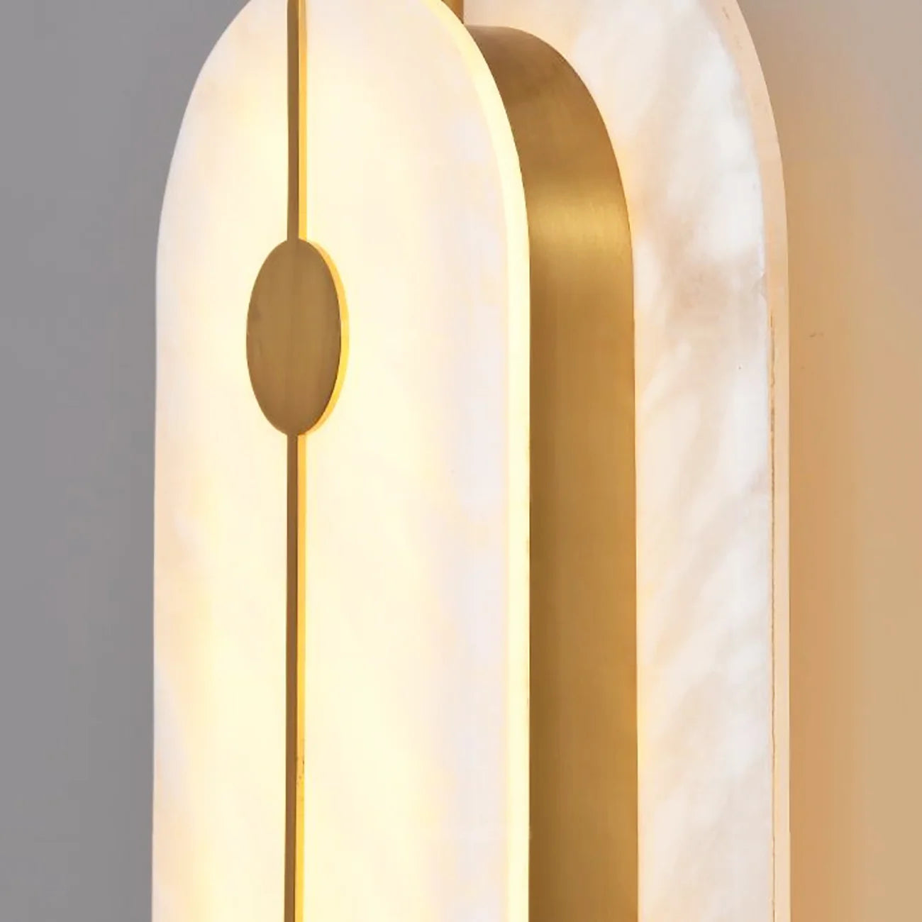 Veil Alabaster Wall Sconce – LED Oval Architectural Corridor Lighting Fixture Hallways