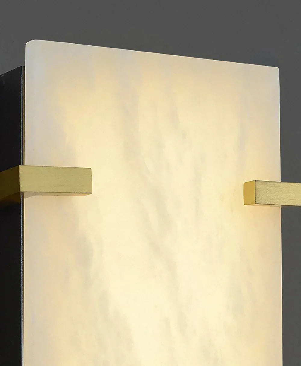 Tila Alabaster Panel Wall Light – LED Indoor Wall Light Fixture Warm Ambient Glow
