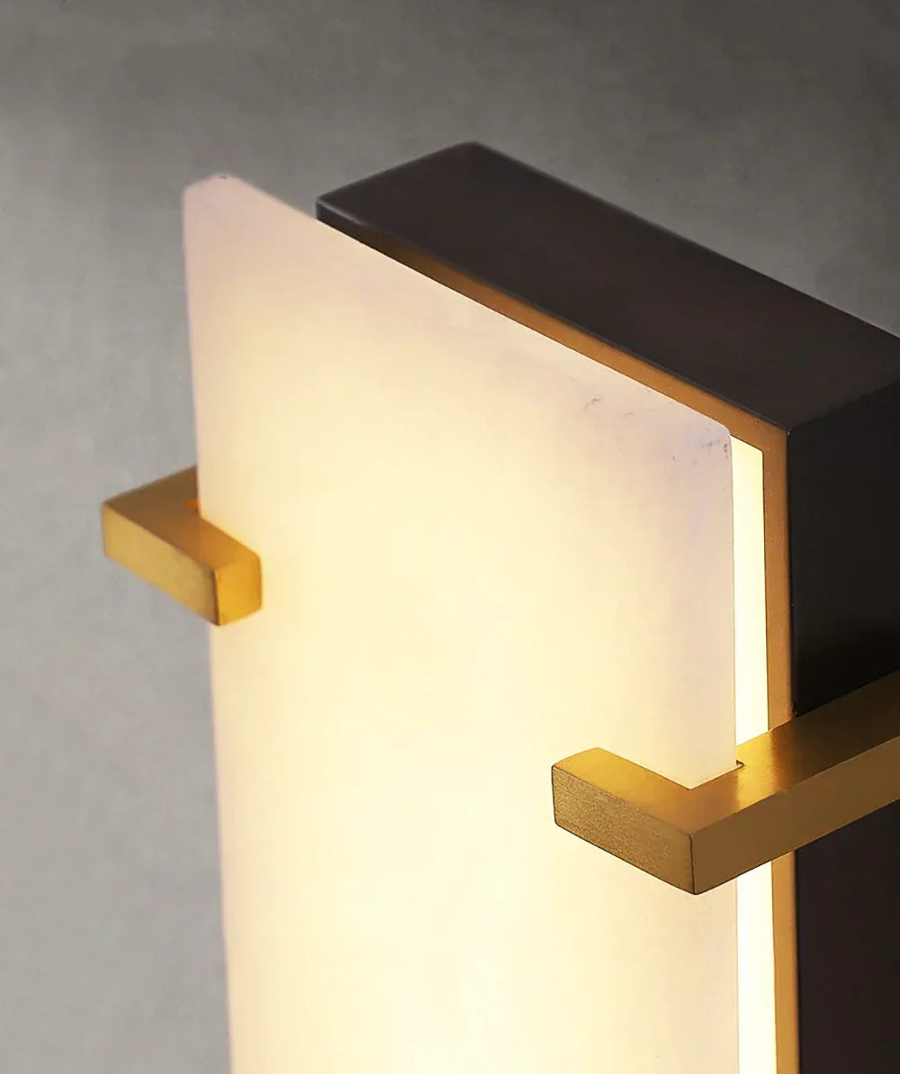 Tila Alabaster Panel Wall Light – LED Indoor Wall Light Fixture Warm Ambient Glow
