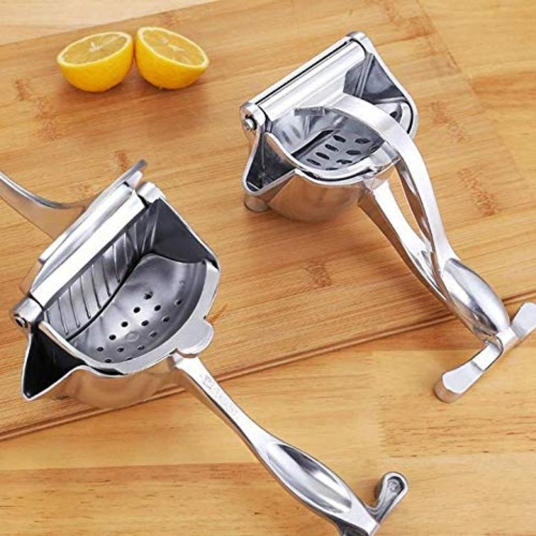 Pressio Manual Lemon Juicer – Stainless Steel Citrus Squeezer Press Heavy Duty Kitchen Tool