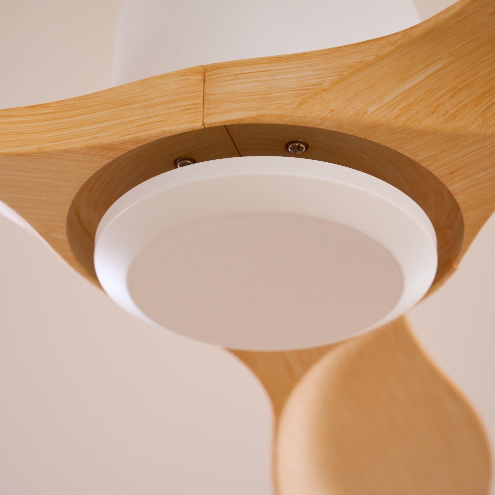 Averon Ceiling Fan Light – Modern Wood Blade LED Nordic Minimalist Bedroom Living Room Cooling Lighting Fixture