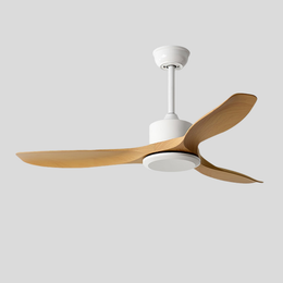 Averon Ceiling Fan Light – Modern Wood Blade LED Nordic Minimalist Bedroom Living Room Cooling Lighting Fixture