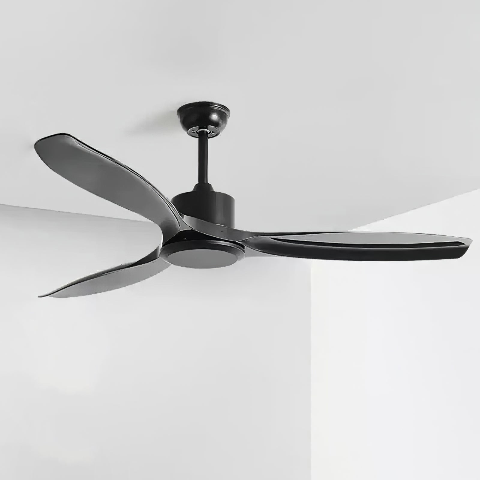 Averon Ceiling Fan Light – Modern Wood Blade LED Nordic Minimalist Bedroom Living Room Cooling Lighting Fixture