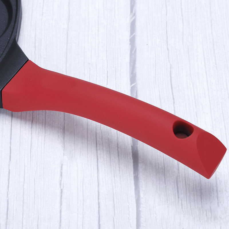 Faunlet Animal Pancake Pan – Nonstick 7 Mold Kids Breakfast Griddle Red Handle Kitchen Cookware