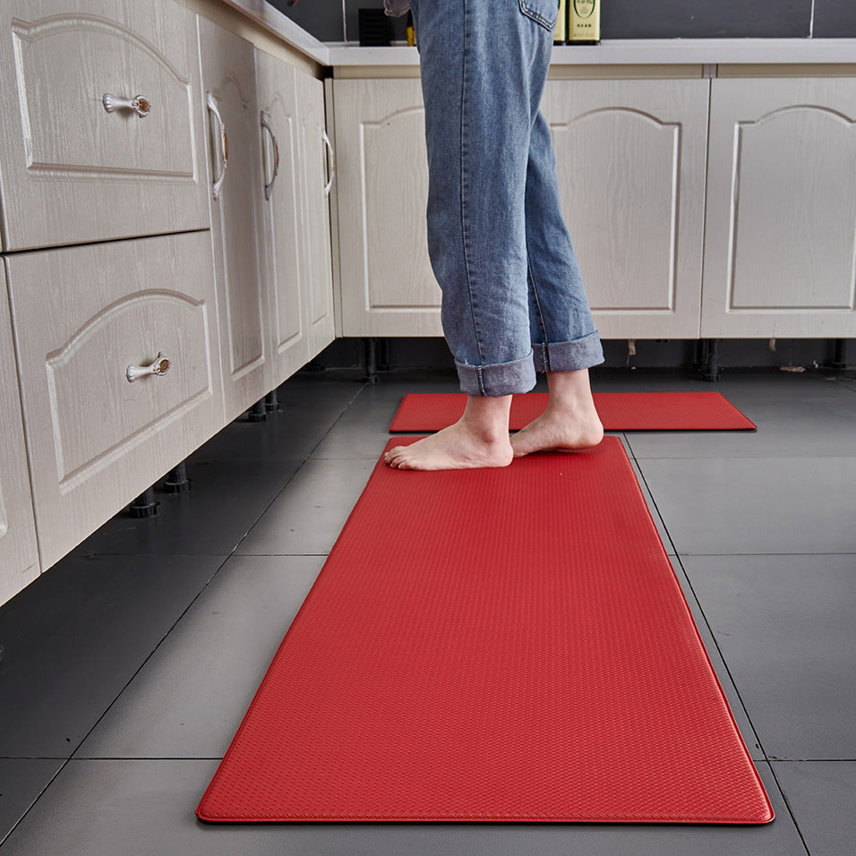 Corduroy Comfort Kitchen Mat – Anti Fatigue Memory Foam Non Slip Floor Runner Standing Cushion Gray