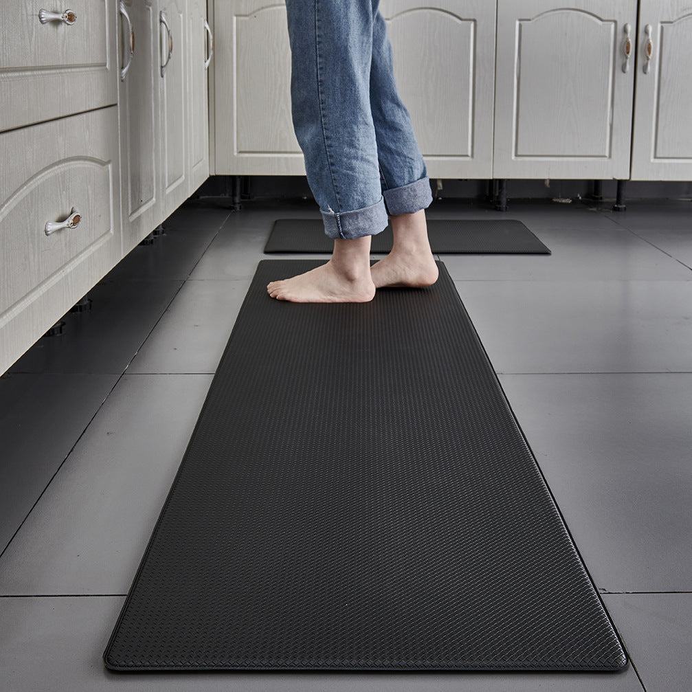 Corduroy Comfort Kitchen Mat – Anti Fatigue Memory Foam Non Slip Floor Runner Standing Cushion Gray