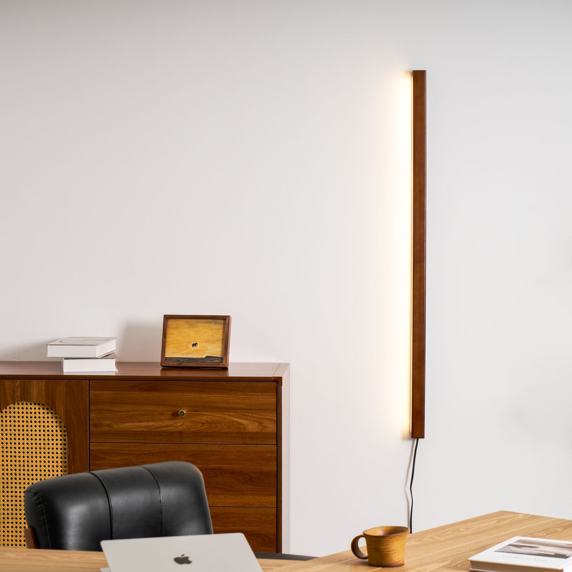 Lumen Oak Linear Wall Lamp - Wooden LED Hard Wired Wall Light Bar