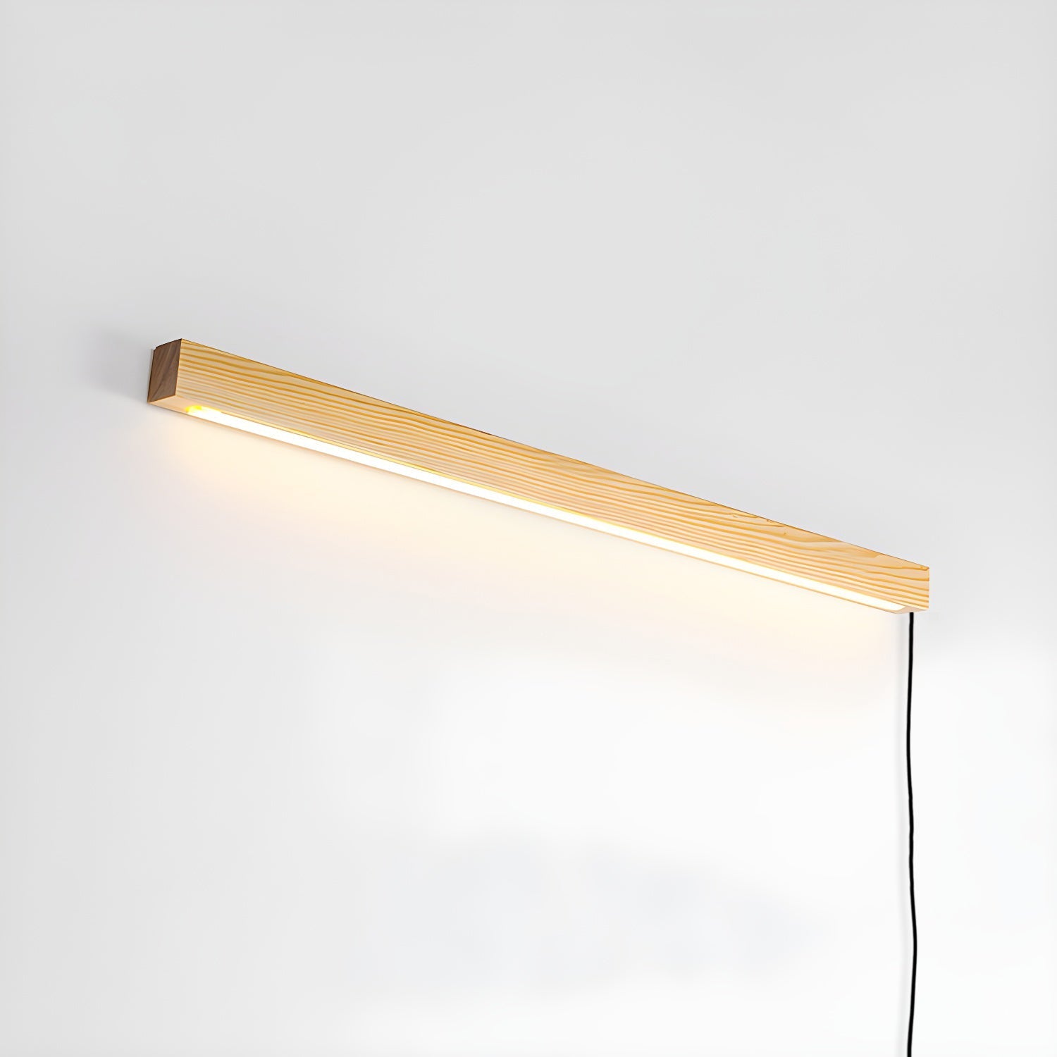 Lumen Oak Linear Wall Lamp - Wooden LED Hard Wired Wall Light Bar