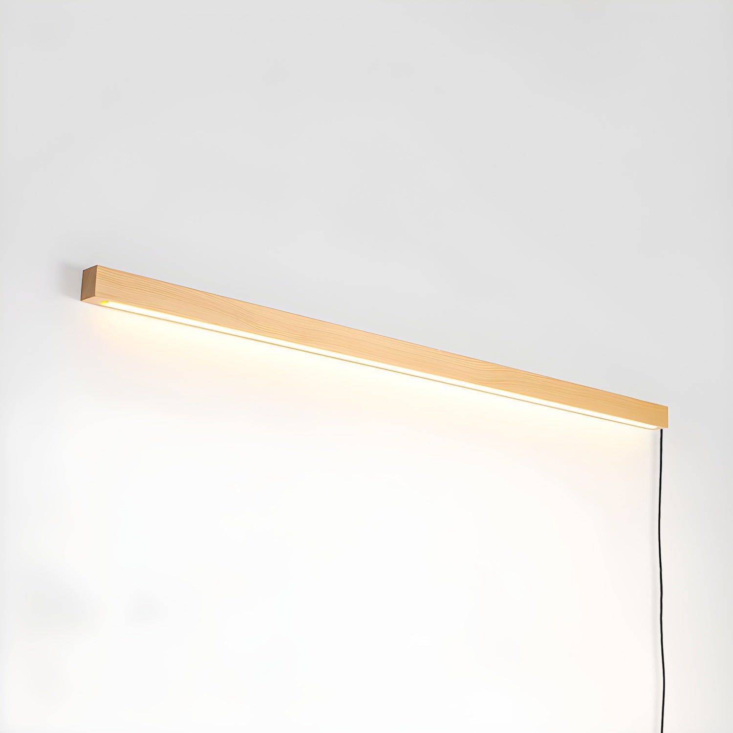 Lumen Oak Linear Wall Lamp - Wooden LED Hard Wired Wall Light Bar