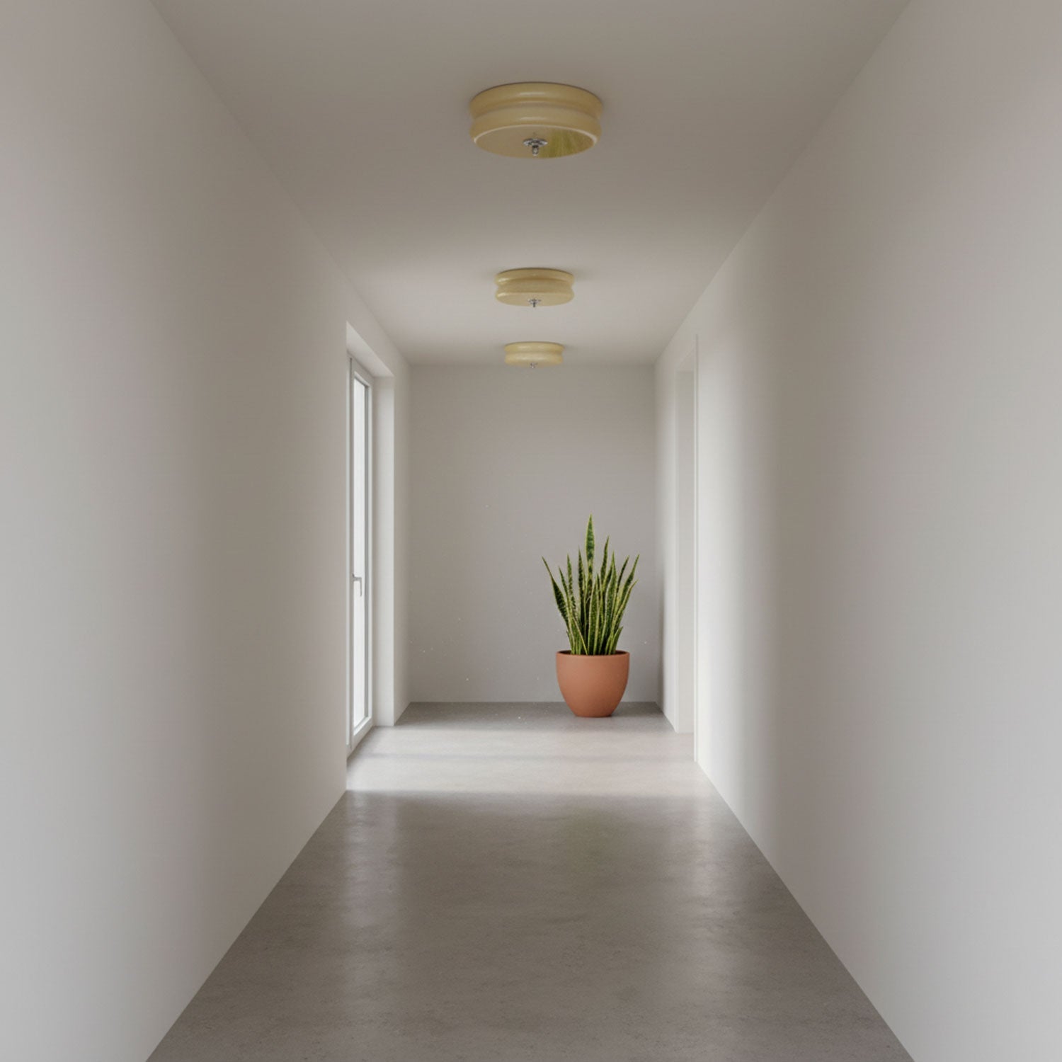 Heron Vintage Dome Ceiling Light – Art Deco Glass Flush Mount Lighting Fixture