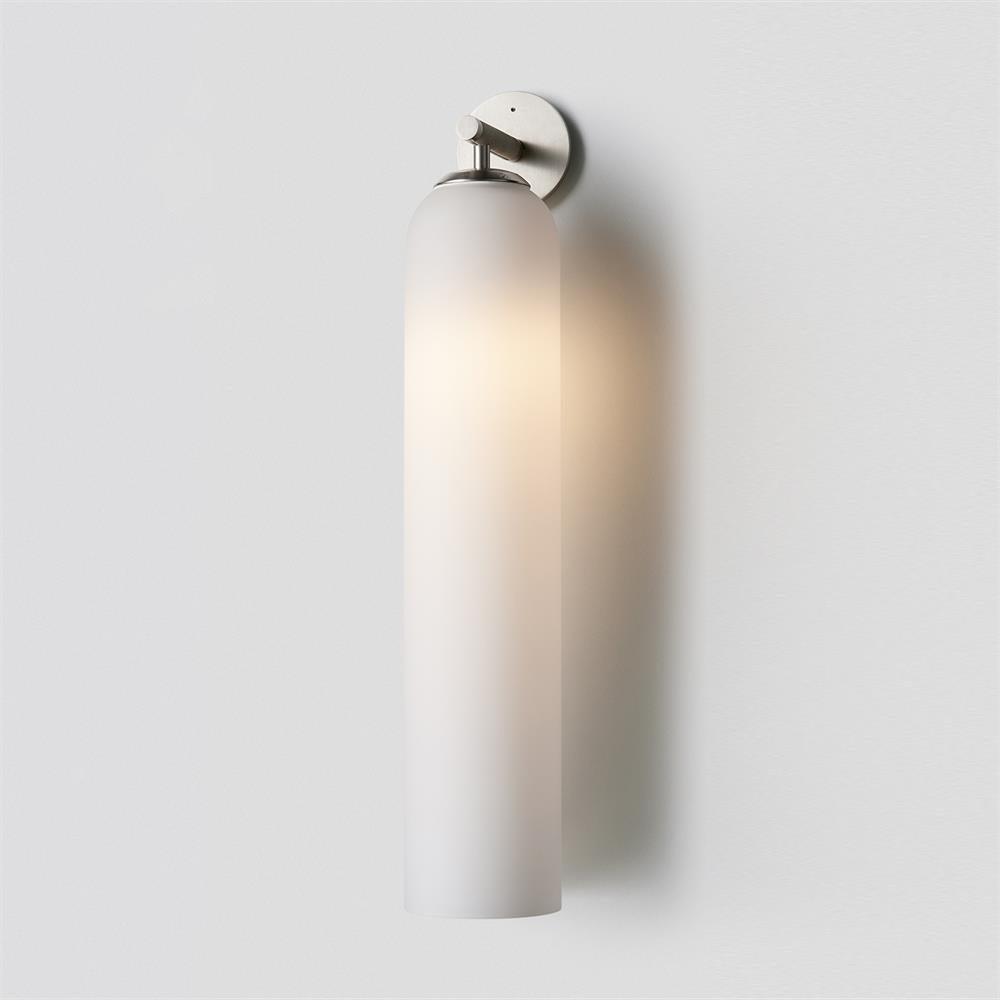 Avelin Cylinder Wall Sconce – Modern LED Frosted Glass Bathroom Vanity Vertical Lighting Fixture