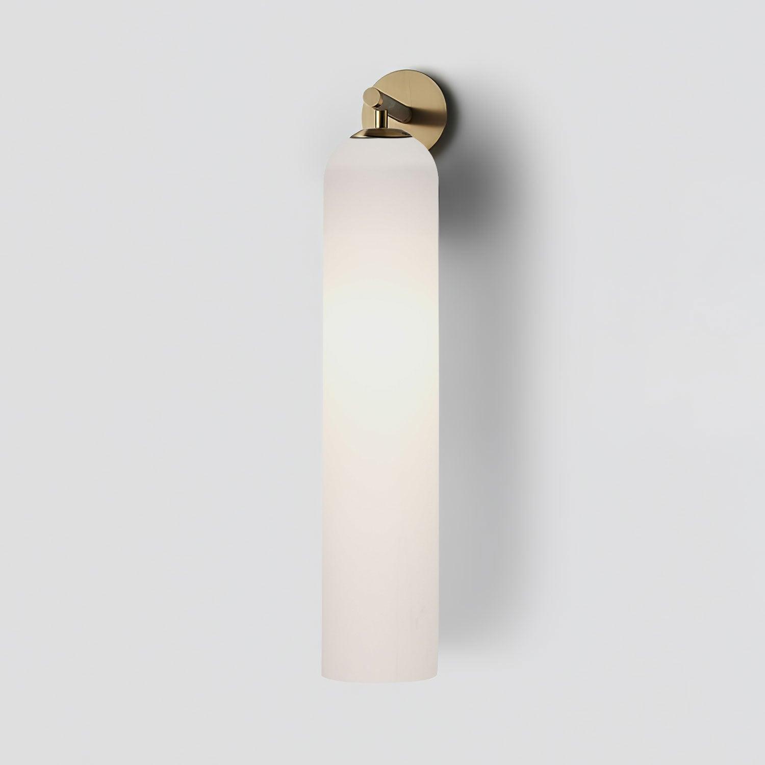Avelin Cylinder Wall Sconce – Modern LED Frosted Glass Bathroom Vanity Vertical Lighting Fixture