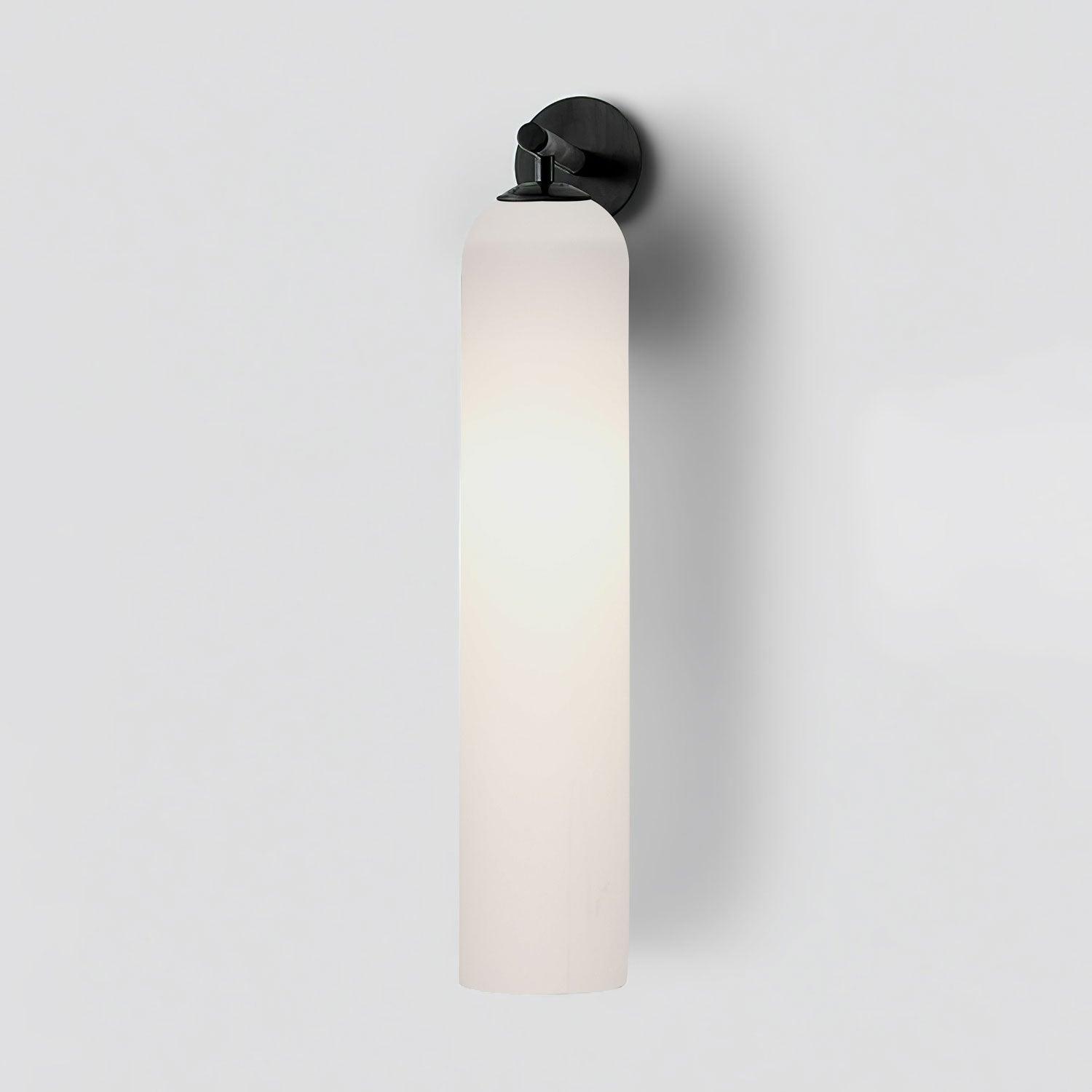 Avelin Cylinder Wall Sconce – Modern LED Frosted Glass Bathroom Vanity Vertical Lighting Fixture