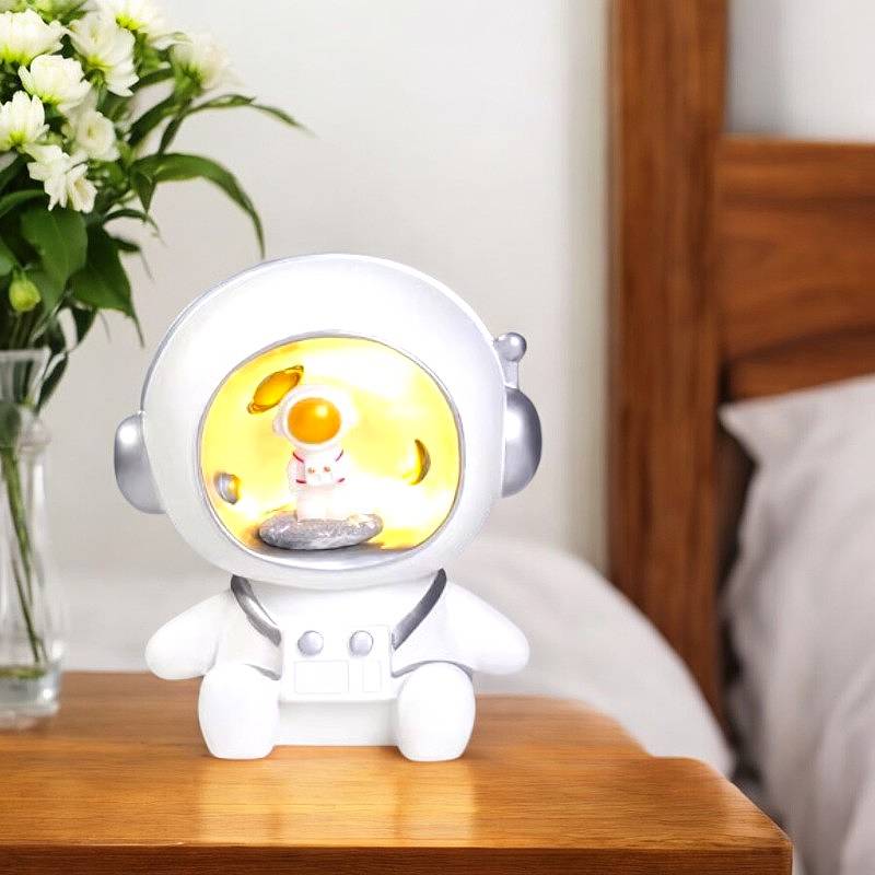 Cosmix Astronaut Night Light – Kids Piggy Bank LED Table Lamp Bedroom Decorative Lighting
