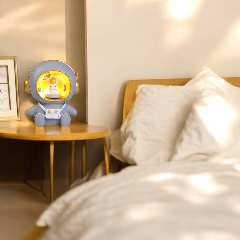 Cosmix Astronaut Night Light – Kids Piggy Bank LED Table Lamp Bedroom Decorative Lighting