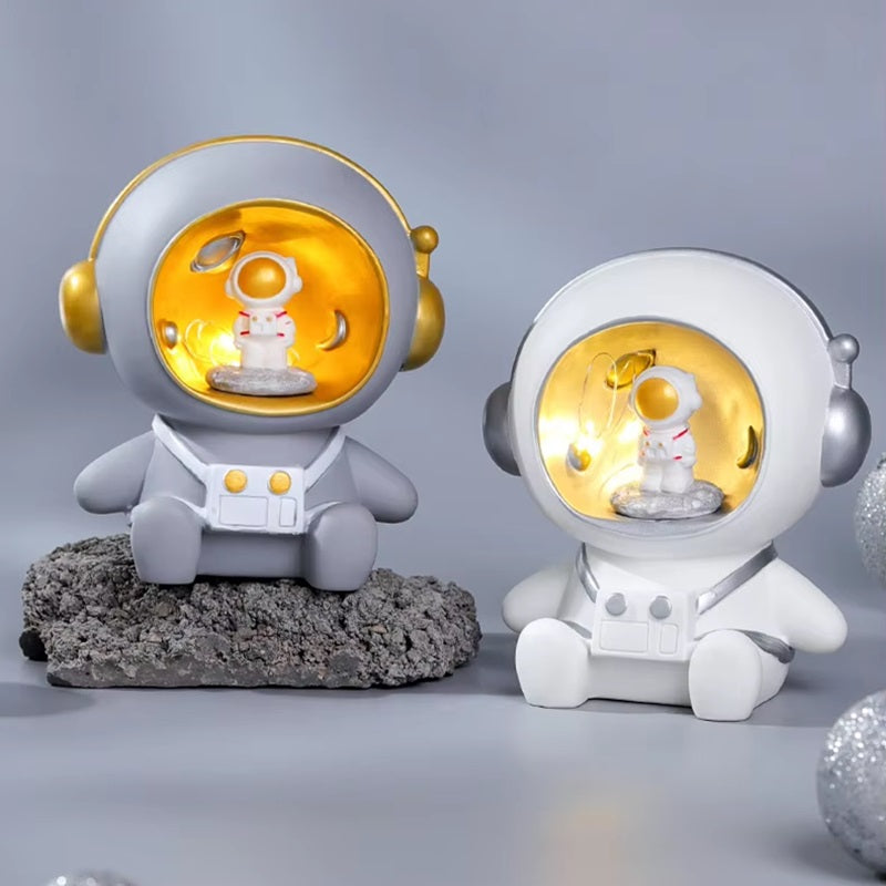 Cosmix Astronaut Night Light – Kids Piggy Bank LED Table Lamp Bedroom Decorative Lighting