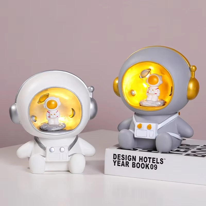 Cosmix Astronaut Night Light – Kids Piggy Bank LED Table Lamp Bedroom Decorative Lighting
