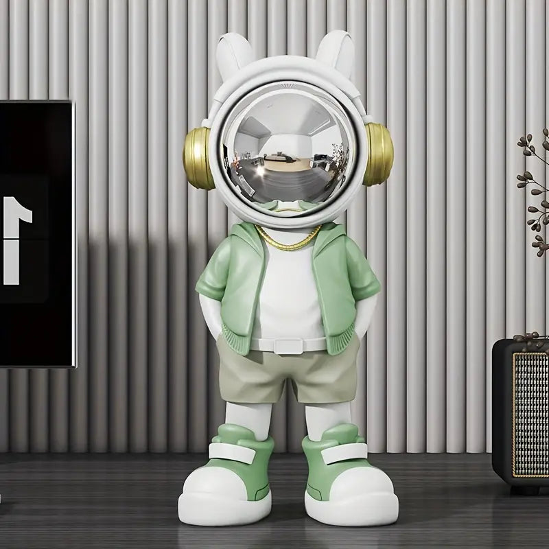 Cosmix Astronaut Figurine – Modern Space Explorer Resin Sculpture Decorative Table Accent Home Decor