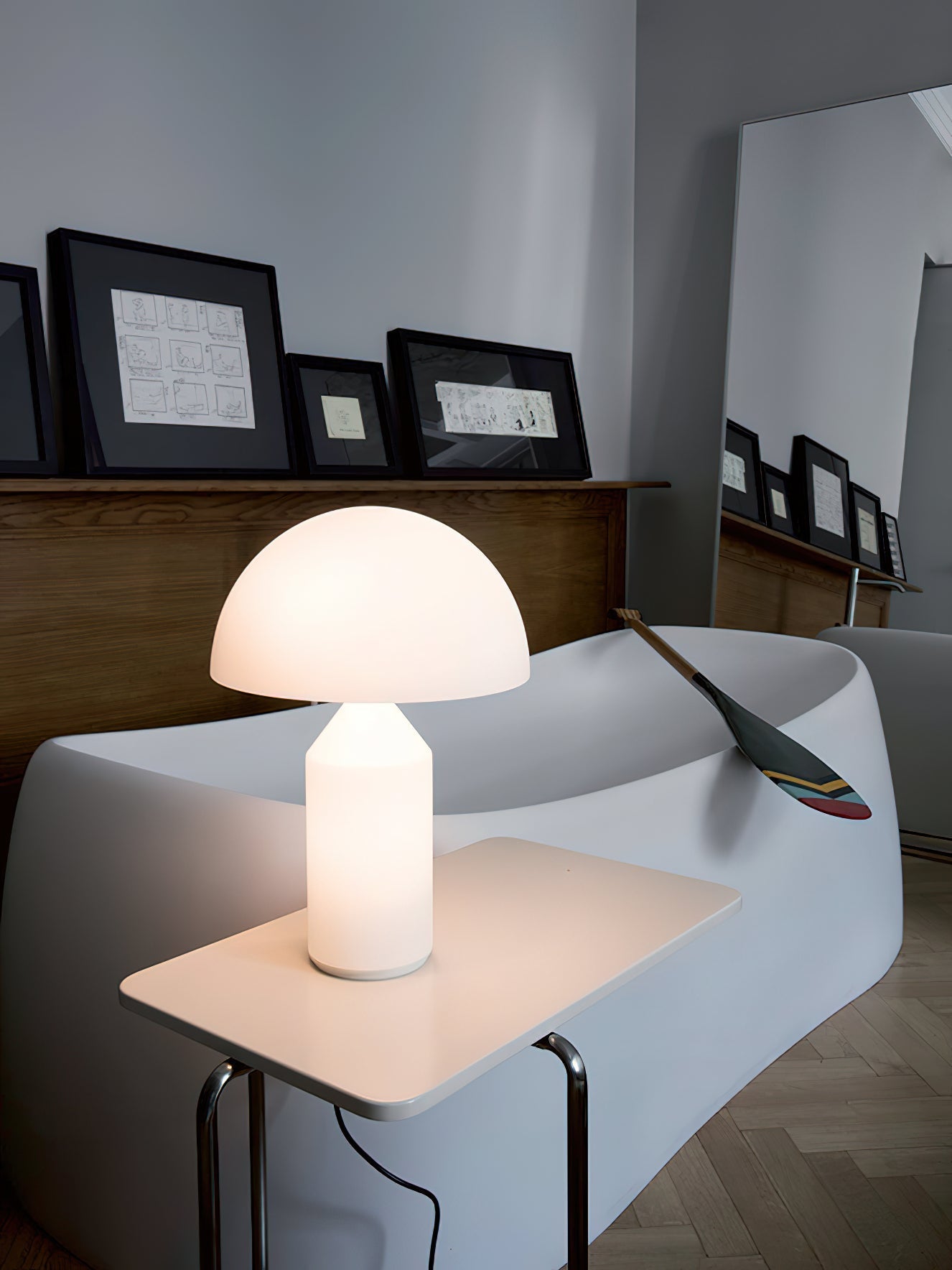 Nordic Frost Dome LED Table Lamp – Minimalist Ambient Light
