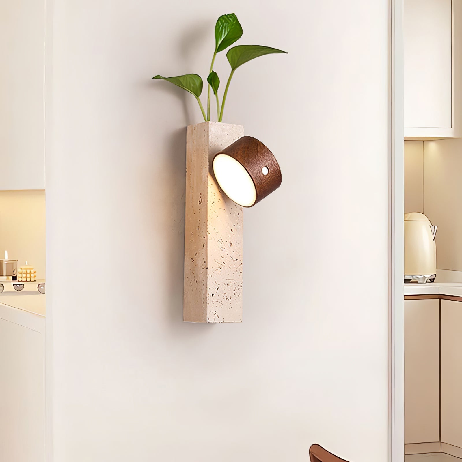 Strata Beam Stone Wall Lamp – Adjustable Rechargeable Modern Architectural Accent Light