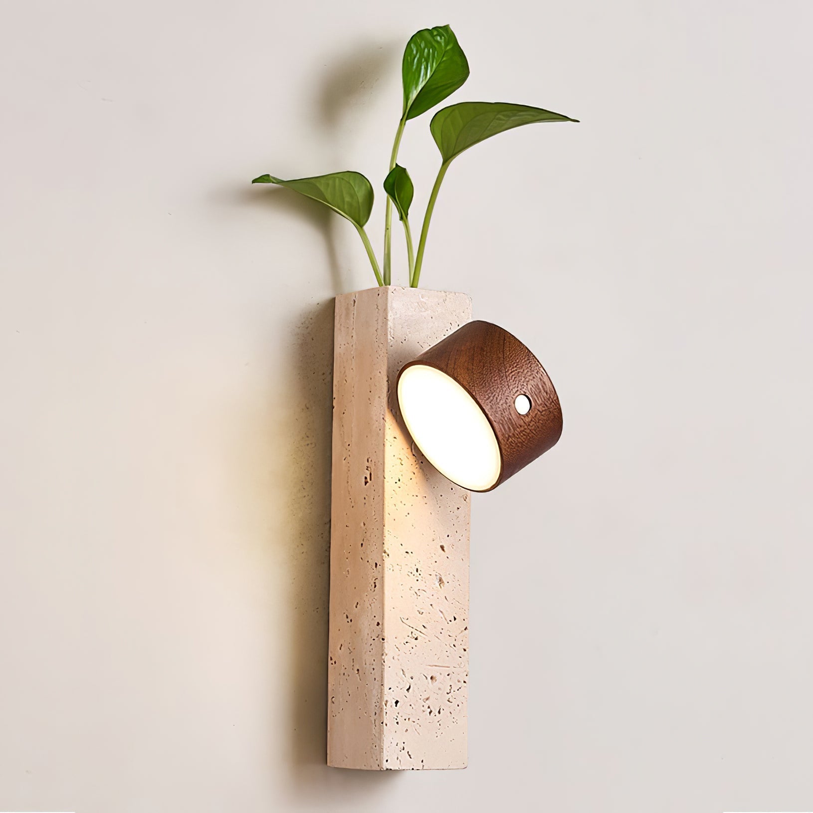 Strata Beam Stone Wall Lamp – Adjustable Rechargeable Modern Architectural Accent Light