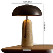Stone Base Dome Table Lamp – Modern Ambient Bedside Light