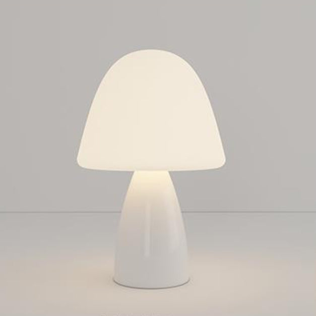 Glossy Ceramic Dome Table Lamp – Soft Warm Glow for Bedroom or Living Room