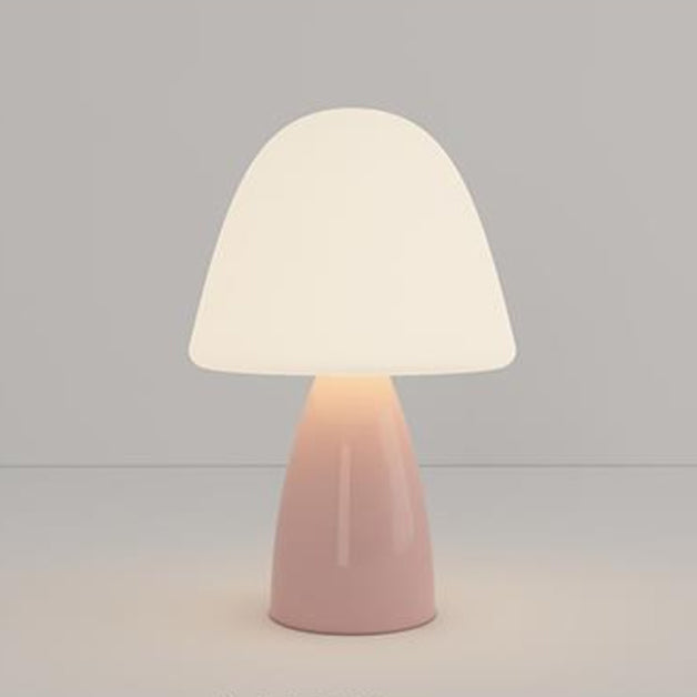 Glossy Ceramic Dome Table Lamp – Soft Warm Glow for Bedroom or Living Room