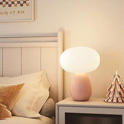 Glossy Ceramic Dome Table Lamp – Soft Warm Glow for Bedroom or Living Room