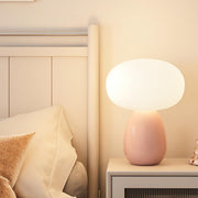 Glossy Ceramic Dome Table Lamp – Soft Warm Glow for Bedroom or Living Room