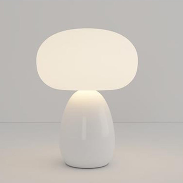 Glossy Ceramic Dome Table Lamp – Soft Warm Glow for Bedroom or Living Room