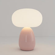 Glossy Ceramic Dome Table Lamp – Soft Warm Glow for Bedroom or Living Room