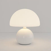 Glossy Ceramic Dome Table Lamp – Soft Warm Glow for Bedroom or Living Room