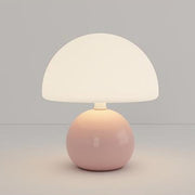Glossy Ceramic Dome Table Lamp – Soft Warm Glow for Bedroom or Living Room