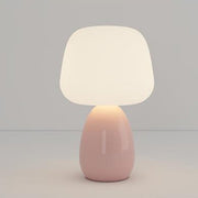 Glossy Ceramic Dome Table Lamp – Soft Warm Glow for Bedroom or Living Room