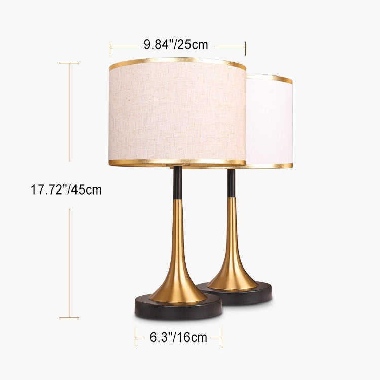 Modern Gold Trumpet Table Lamp – Elegant Bedside Accent Light