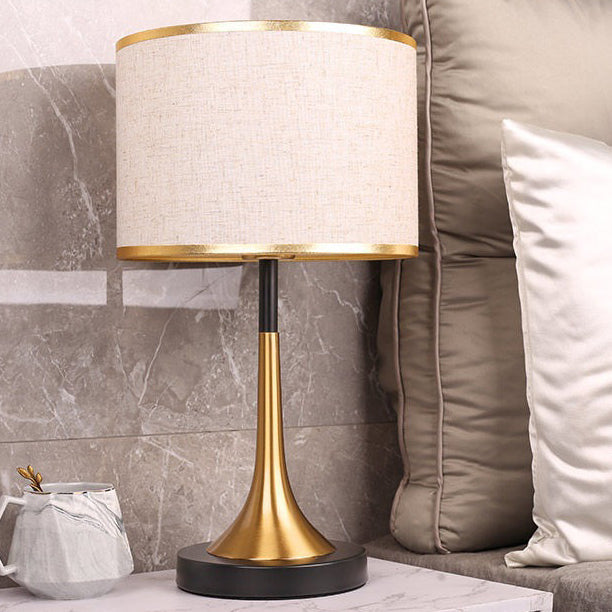 Modern Gold Trumpet Table Lamp – Elegant Bedside Accent Light